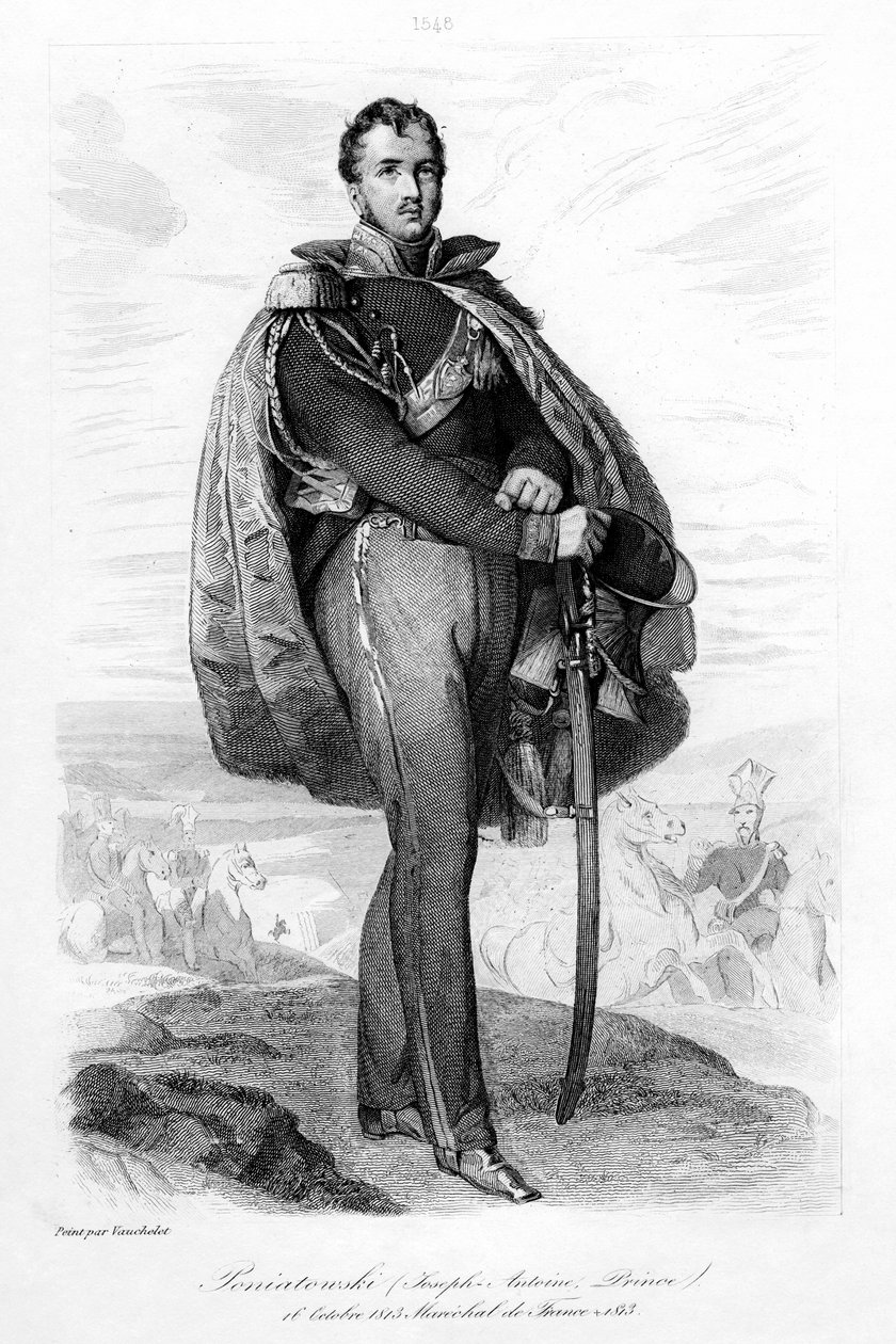 约瑟夫·安东尼·波尼亚托夫斯基（Joseph Antoni Poniatowski）1763-1813，波兰王子和法国元帅，1839年。 作者 康特瑙