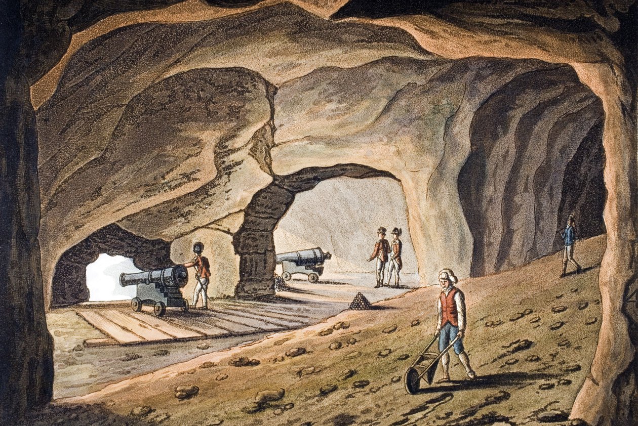 在直布罗陀岩石的画廊内，由约瑟夫康斯坦丁Stadler雕刻（fl.1780-1812） 作者 库珀·威廉姆斯
