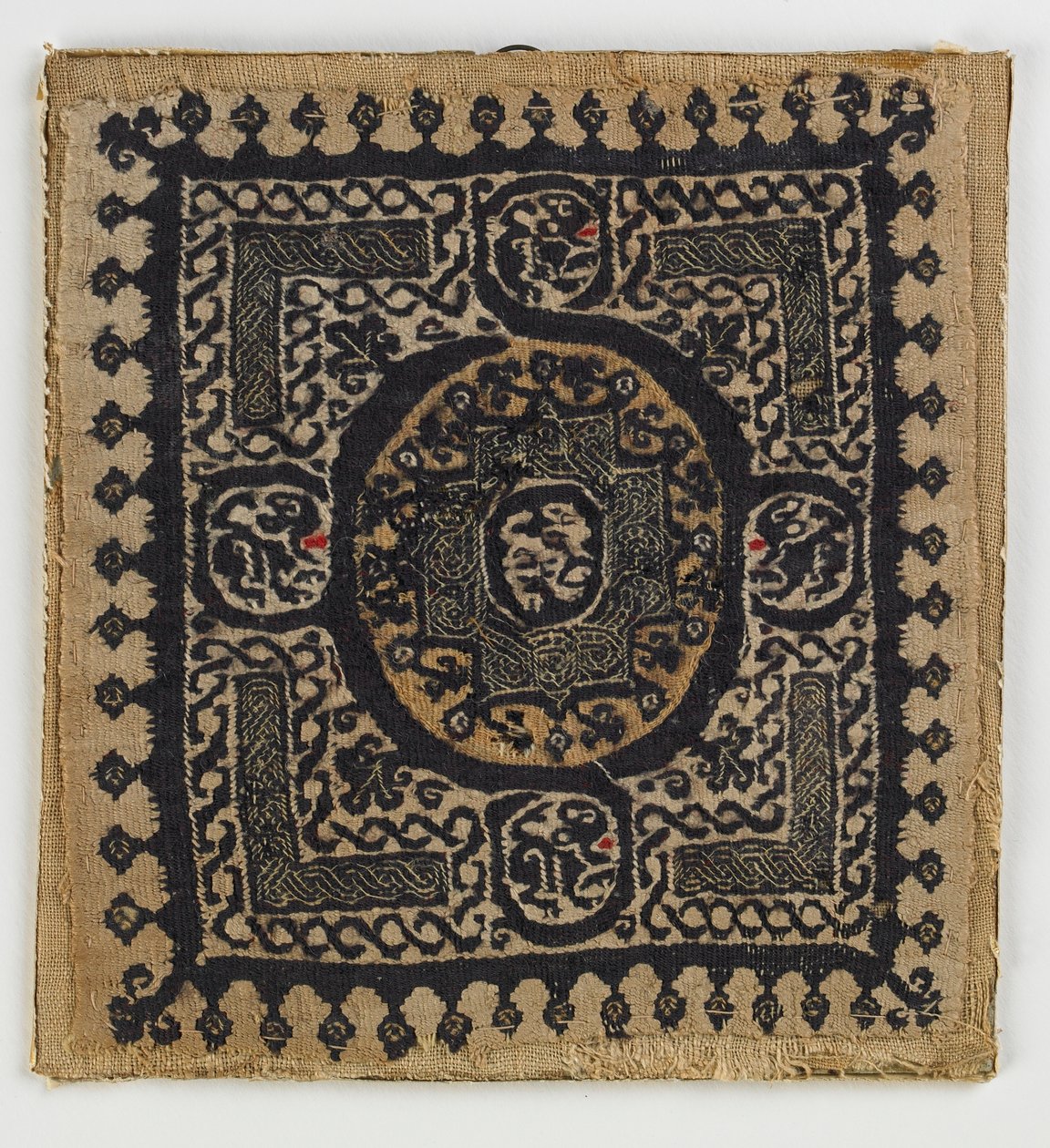 纺织面板，埃及，c.400（纺织品） 作者 科普特人