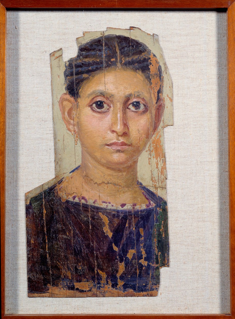 Egyptian antiquite: portrait of female mummy on wood. From Fayoum (Fayum). 3rd century AD. DIM. 0,32x0,18 m Paris, musee du Louvre 作者 科普特人