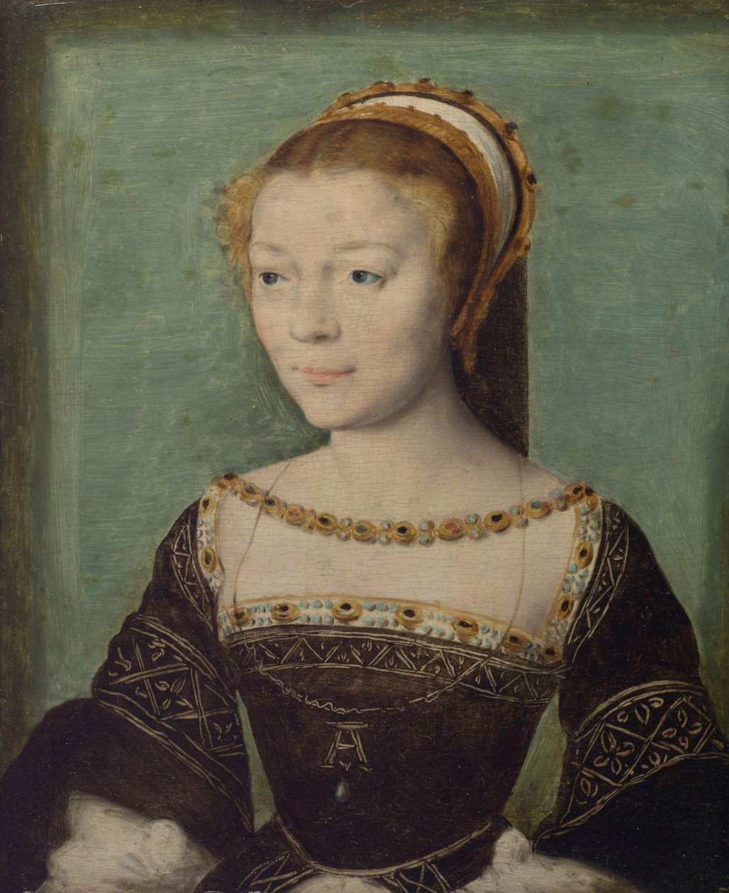 Anne de Pisseleu，Etampes公爵夫人，1535-40 作者 Corneille de Lyon attr。前往Corneille de Lyon attr。到