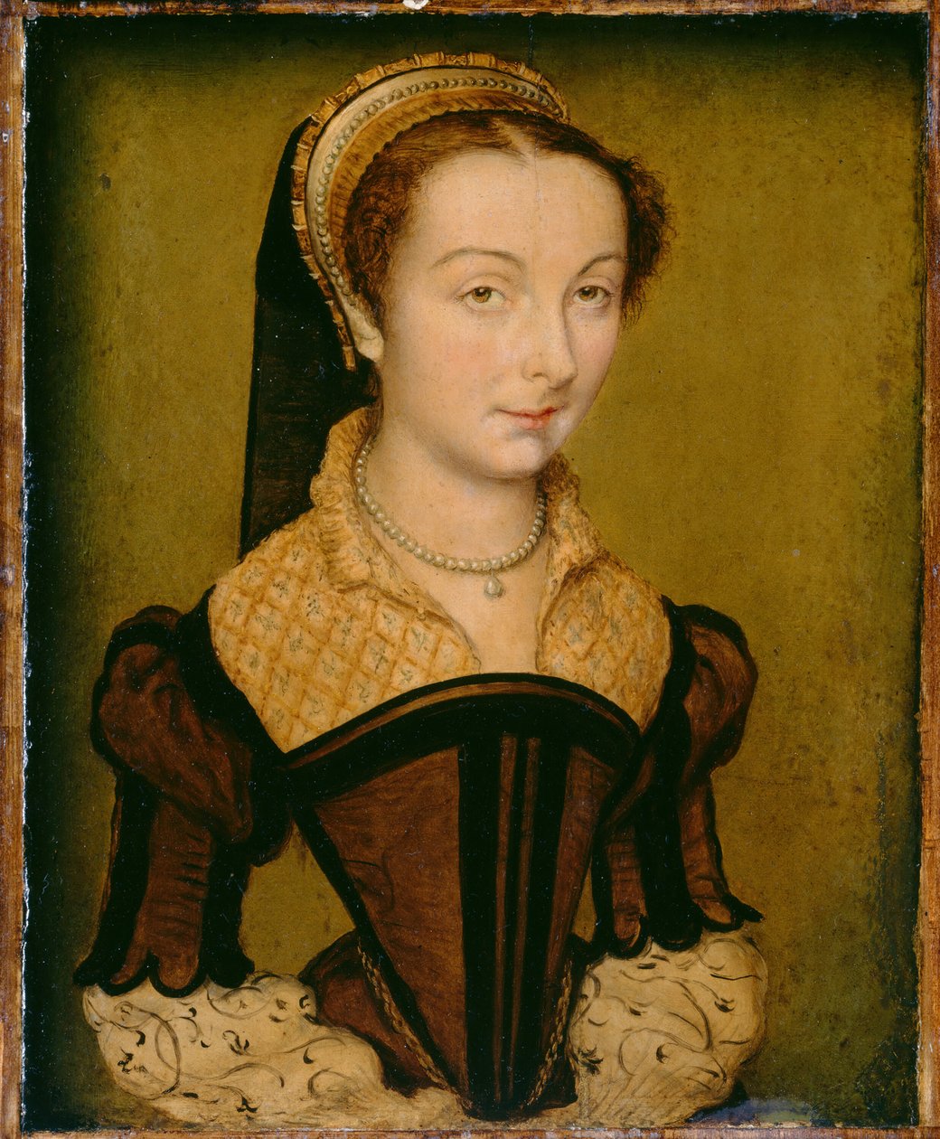 Louise de Halluin的肖像，Cipierre夫人，约1555年。 作者 科尔内尔·德莱昂