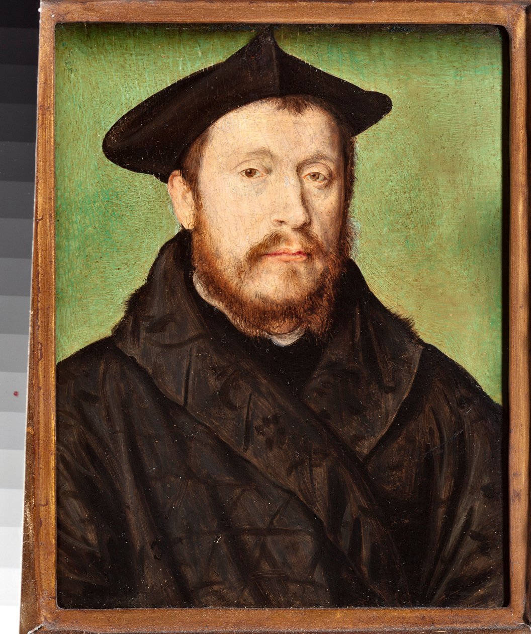 Corneille de Lyon (1500-1575) 画的一个人的肖像 作者 科尔内尔·德莱昂