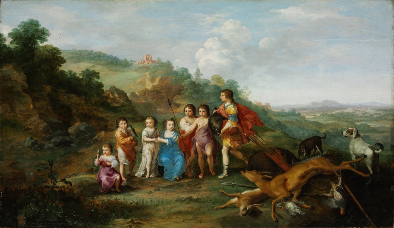 冬天的七个孩子 作者 Cornelis van Poelenburch