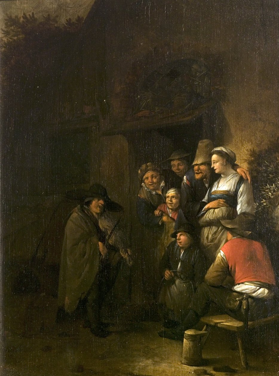 矮人提琴手，第1652页 作者 Cornelis Pietersz Bega
