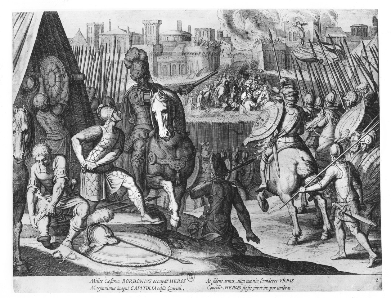 查理三世，波旁公爵，1527年在罗马的萨克 作者 科尼利斯·鲍尔（Cornelis Boel）