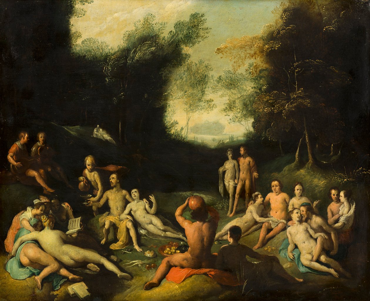 洪水之前人类的堕落 作者 Cornelis Cornelisz。范·哈勒姆