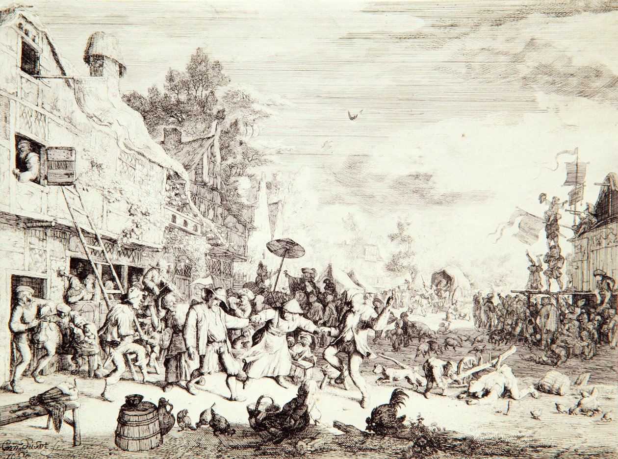 乡村集市，1685年 作者 科尼利斯·杜萨特