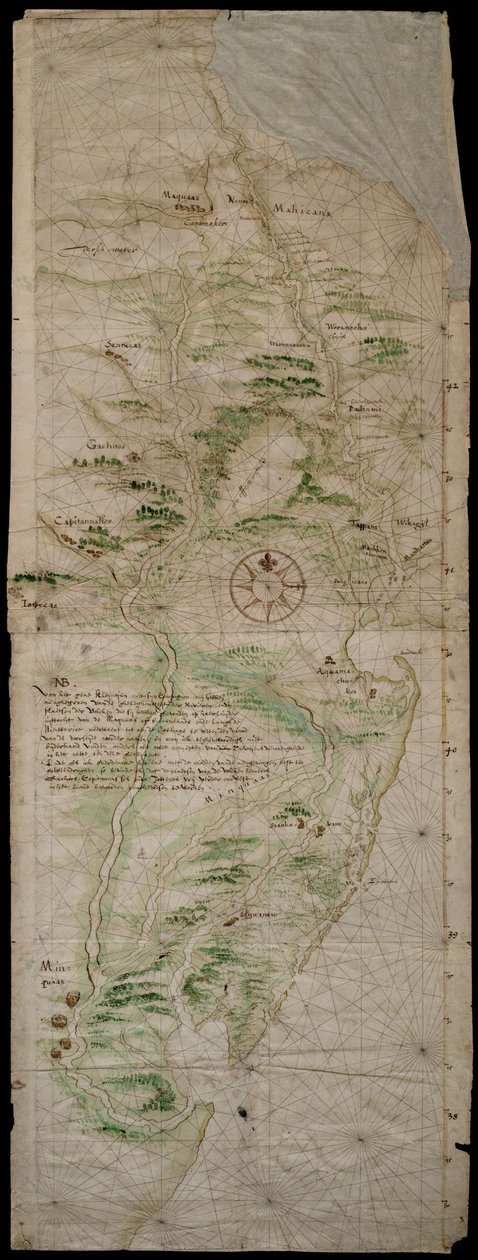 新荷兰的地图 作者 科尼利斯·亨德里克斯（Cornelis Hendricx）