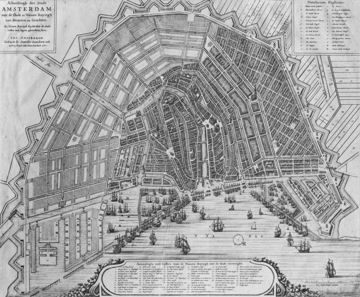 1662年阿姆斯特丹地图 作者 Cornelis I Danckerts