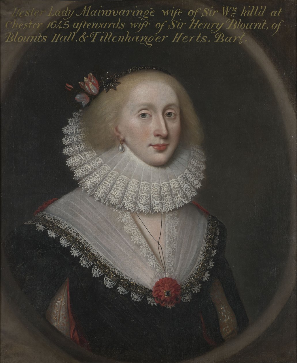 海丝特的肖像，Mainwaring夫人，后来的Lady Blount（néeWase）（约1620-1678） 作者 科尼利斯·扬森斯·范·科伦