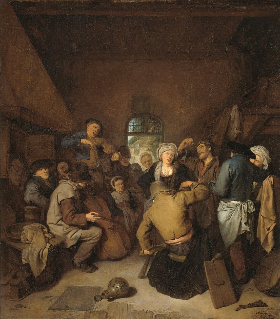 农民制作音乐和舞蹈 作者 Cornelis Pietersz Bega