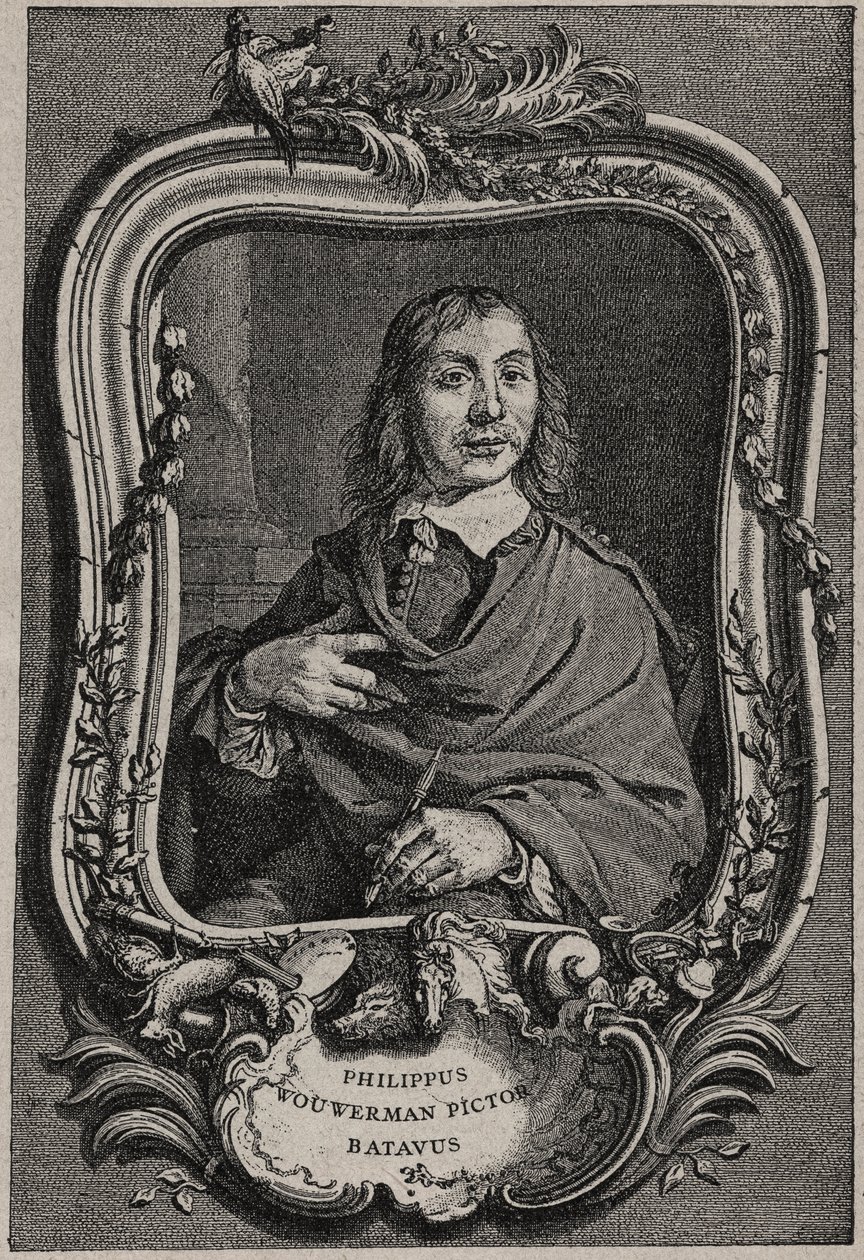 飞利浦-伍尔夫曼或菲利普斯-伍尔夫曼的肖像 1619-1668年荷兰画家--尼古拉斯-加布里埃尔-杜普伊斯根据科内利斯-维舍尔的作品雕刻的。 作者 Cornelis（之后）Visscher