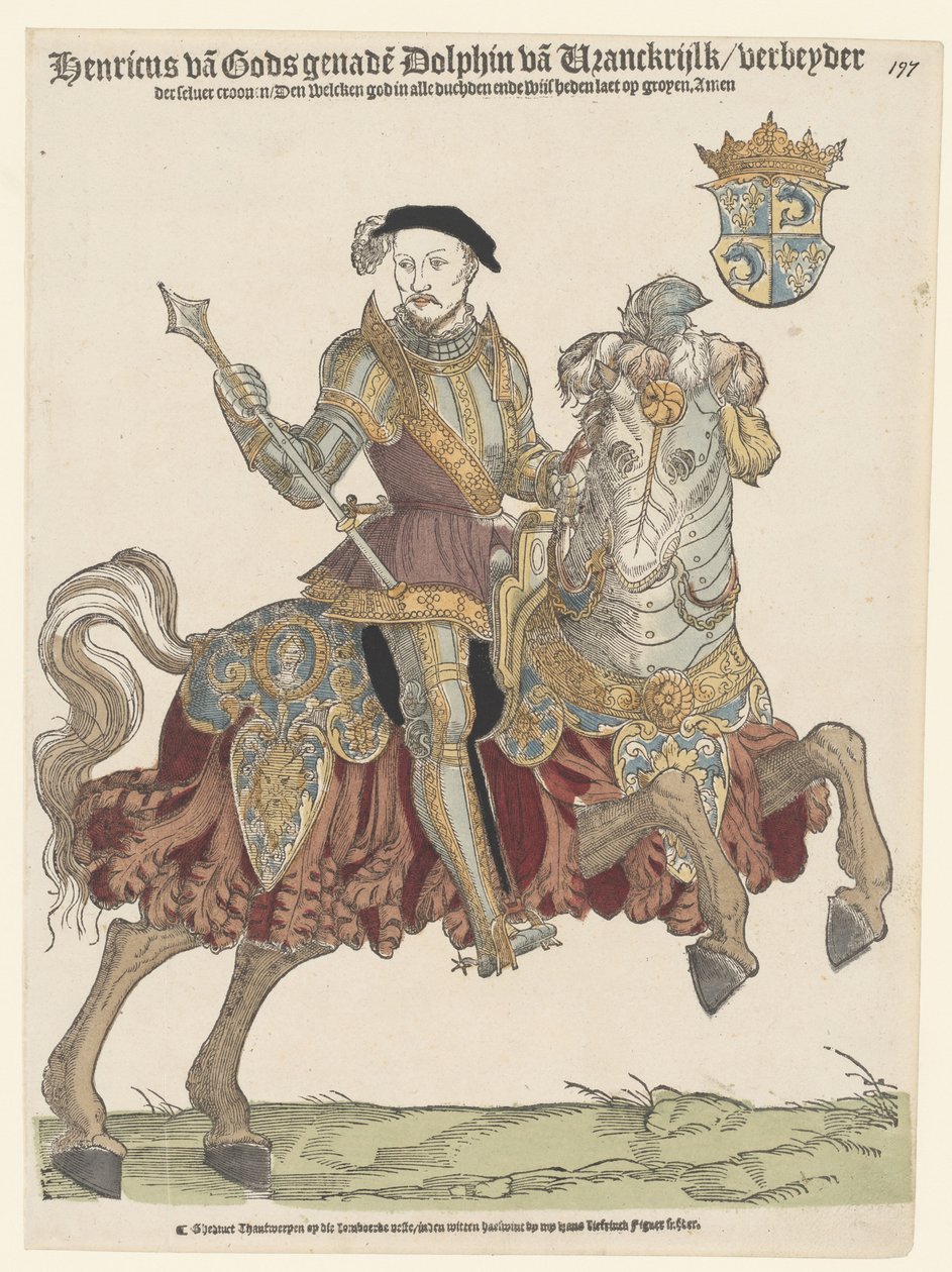 1542-1543年，法国国王亨利二世在马背上的肖像 作者 Cornelis Anthonisz。