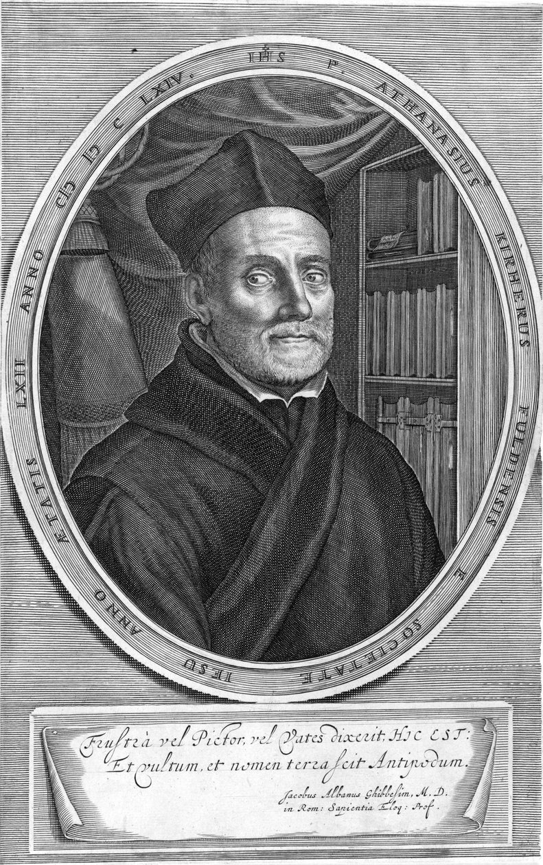 描绘的人：Athanasius Kircher 作者 科尼利斯·布洛埃马特（Cornelis Bloemaert）