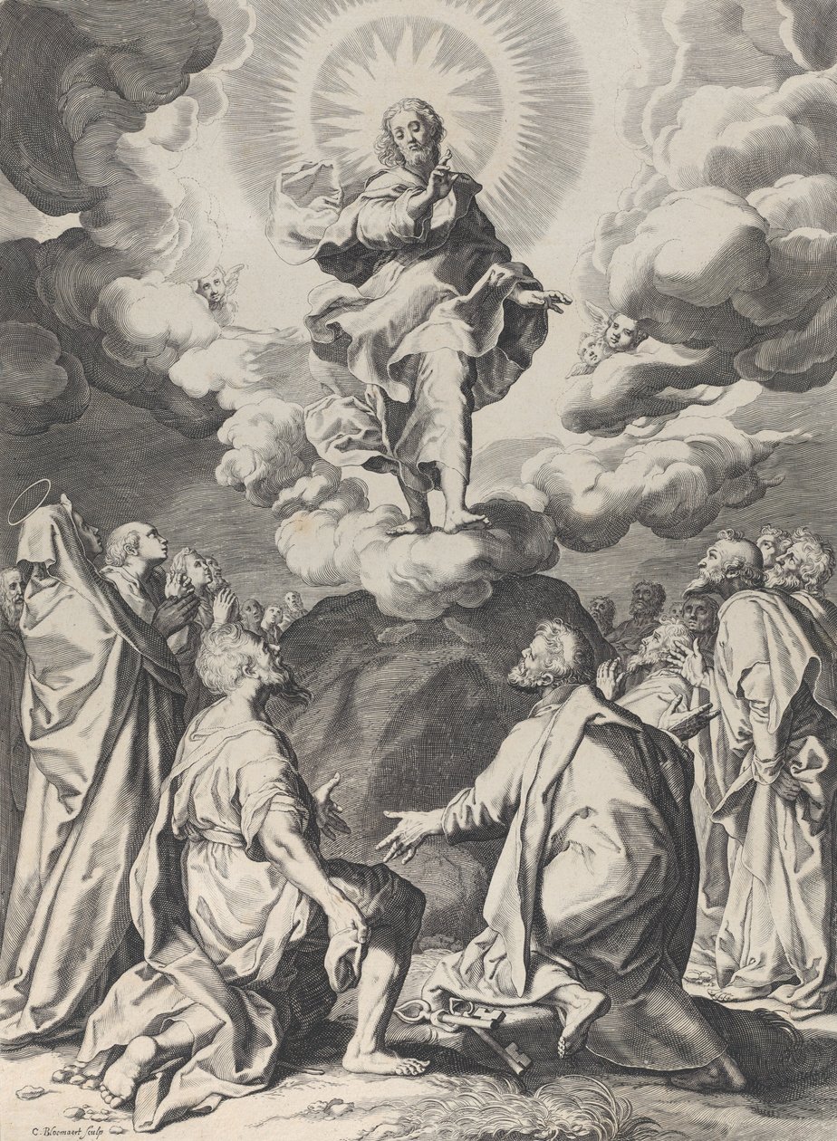 耶稣升天》，约1593年。 作者 科尼利斯·布洛埃马特（Cornelis Bloemaert）