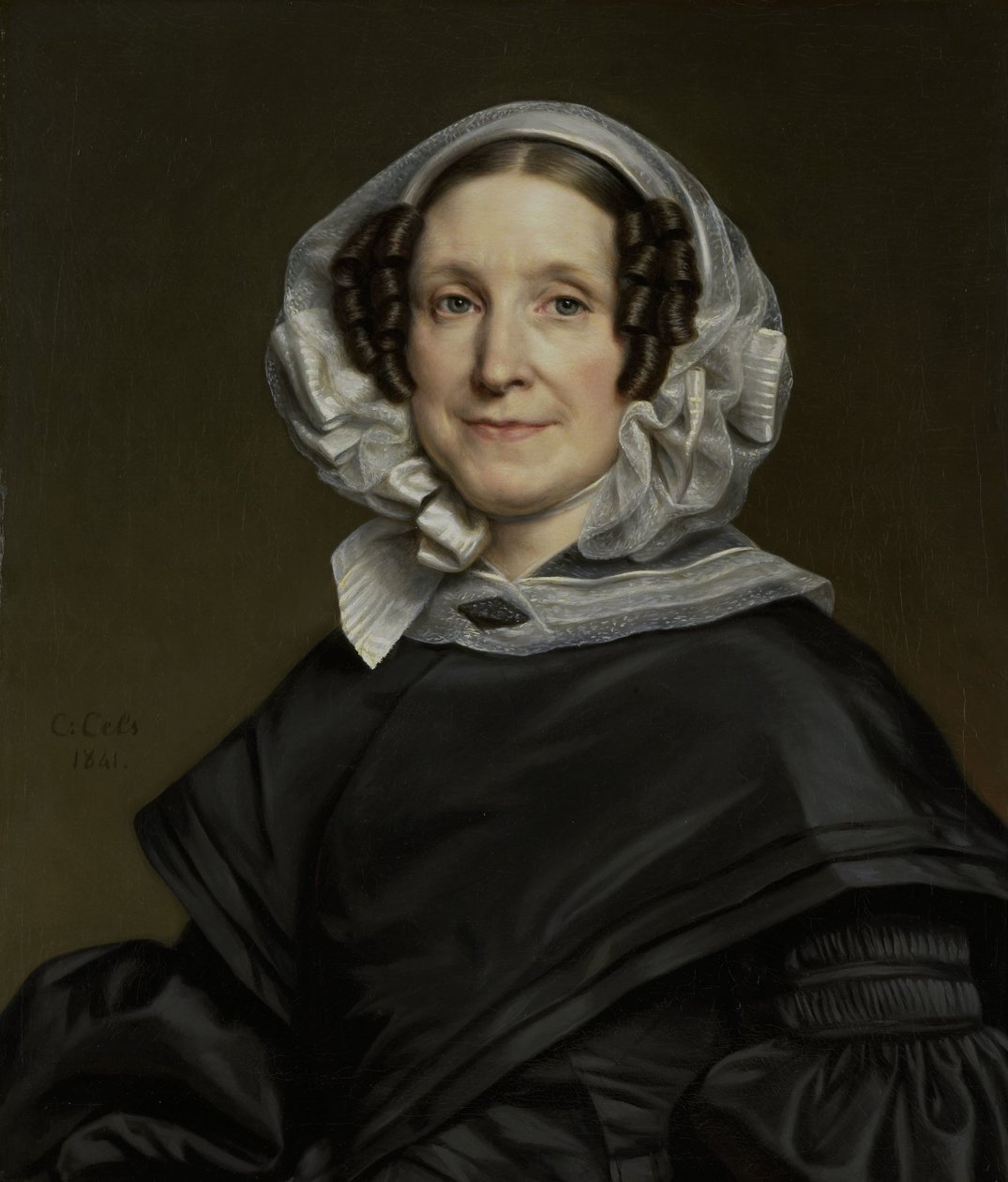 壶的阿丽娜（1786-1850）。 N.J.A.C.霍夫曼的妻子 作者 Cornelis Cels（艺术家签名）