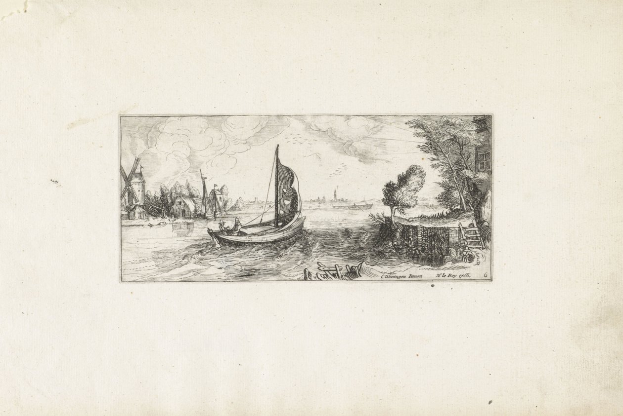 河上的船 风景（系列名称） 作者 Cornelis Claesz van Wieringen (可能)