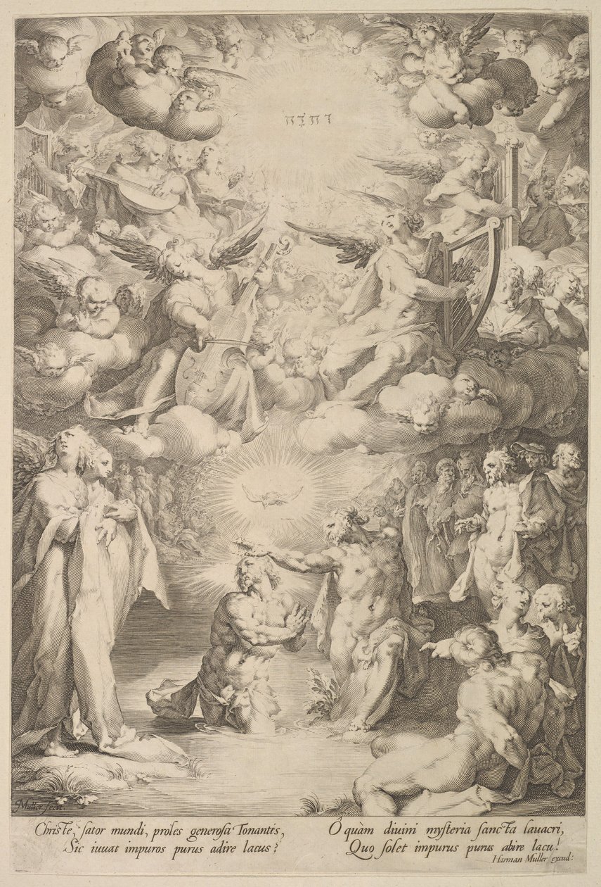 基督的洗礼，约1600年 作者 Cornelis Cornelisz van Haarlem