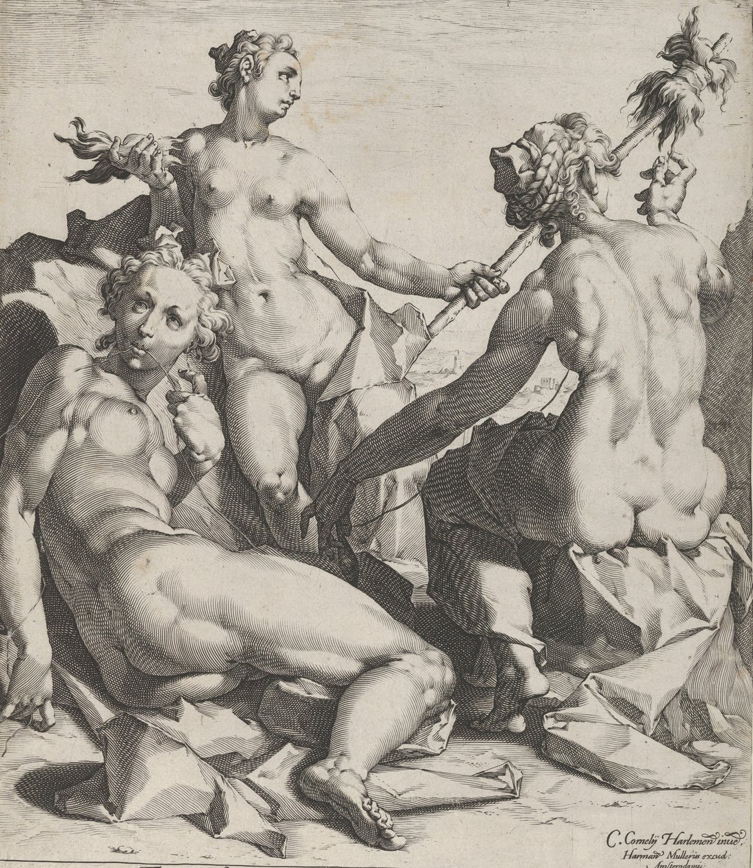 三种命运》，约1589年 作者 Cornelis Cornelisz van Haarlem