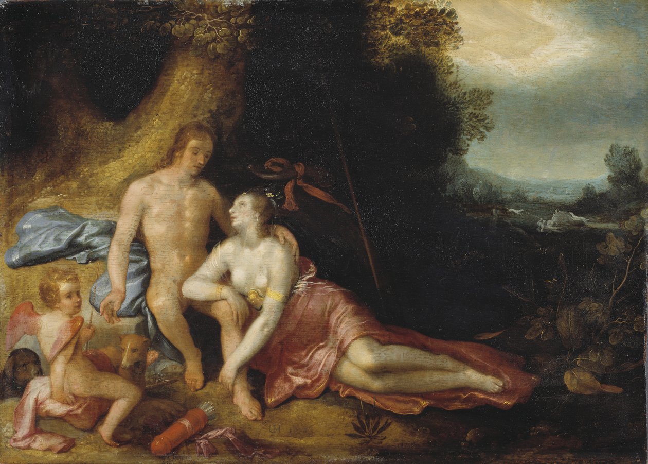 维纳斯和阿多尼斯，1603年 作者 Cornelis Cornelisz van Haarlem