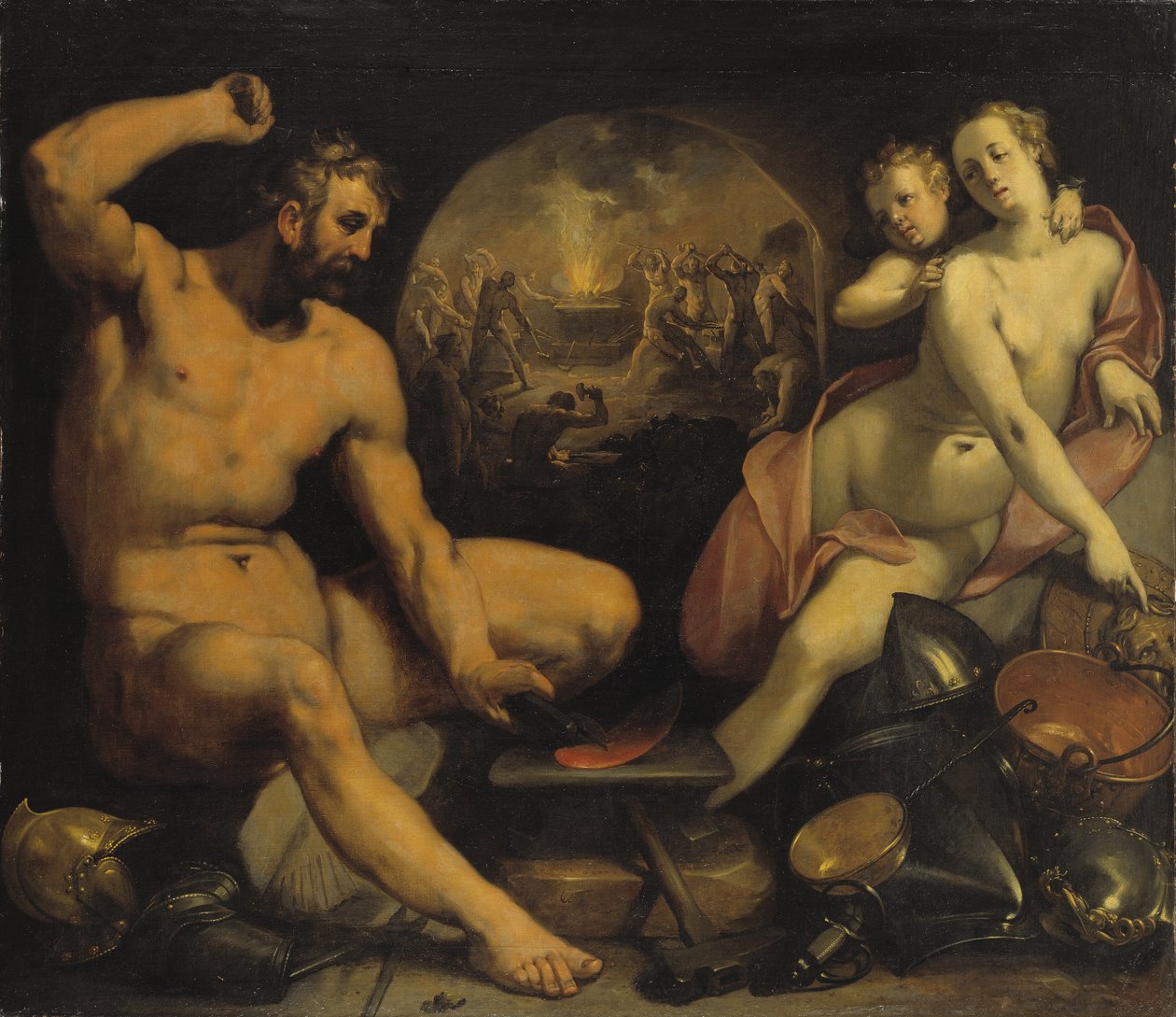 维纳斯和瓦肯人，1590年 作者 Cornelis Cornelisz van Haarlem