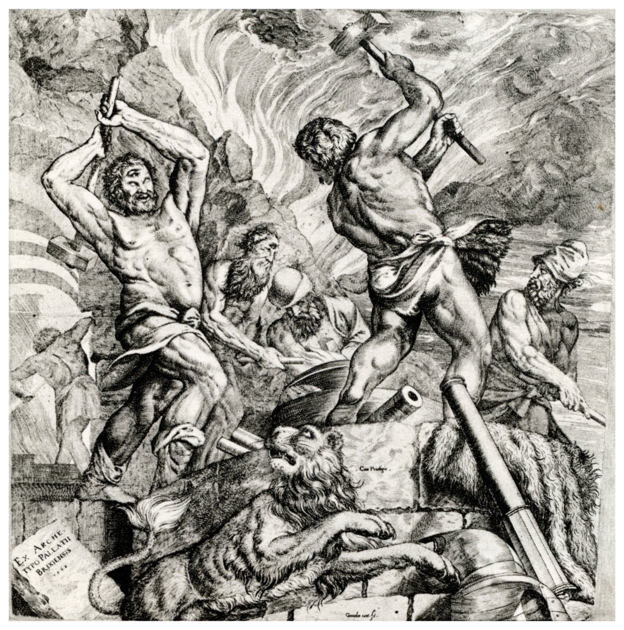火神锻造，16世纪，1937年 作者 科尼利斯·科尔特（Cornelis Cort）