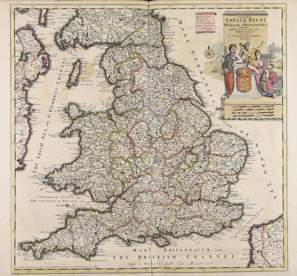英格兰和威尔士王国及准确描述政府 作者 科尼利斯·丹克特斯（Cornelis Danckerts）