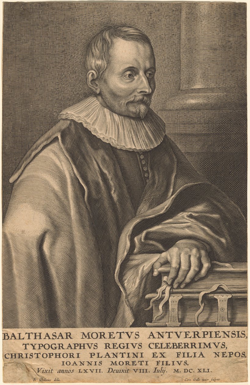安特卫普的Balthasar Moretus 作者 科内利斯·加勒 I.