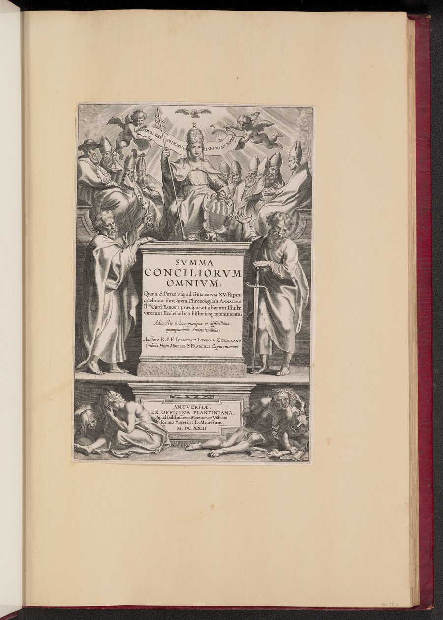 F. Longo a Coriolano的 "Svmma Conciliorvm Omnivm "扉页 作者 彼得·保罗·鲁本斯爵士之后的科内利斯·加勒一世