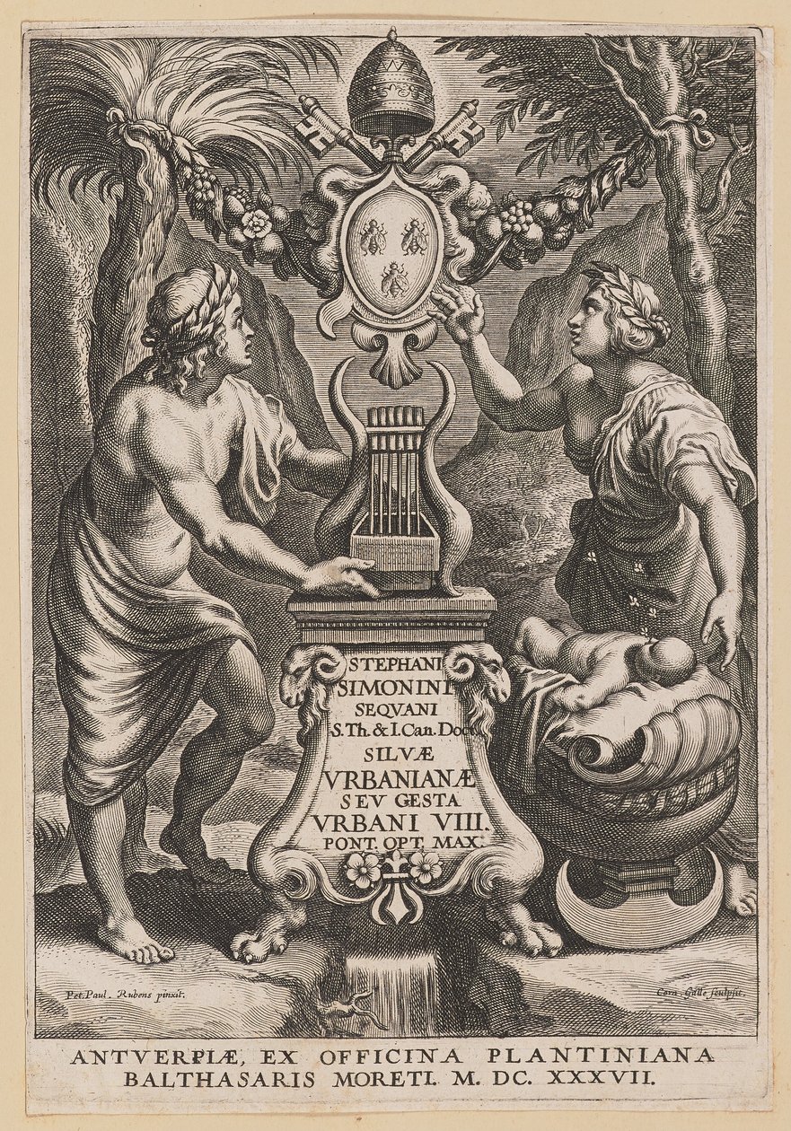 Stephanus Simonini，Silvae Urbaninae 的扉页 作者 彼得·保罗·鲁本斯爵士之后的科内利斯·加勒一世
