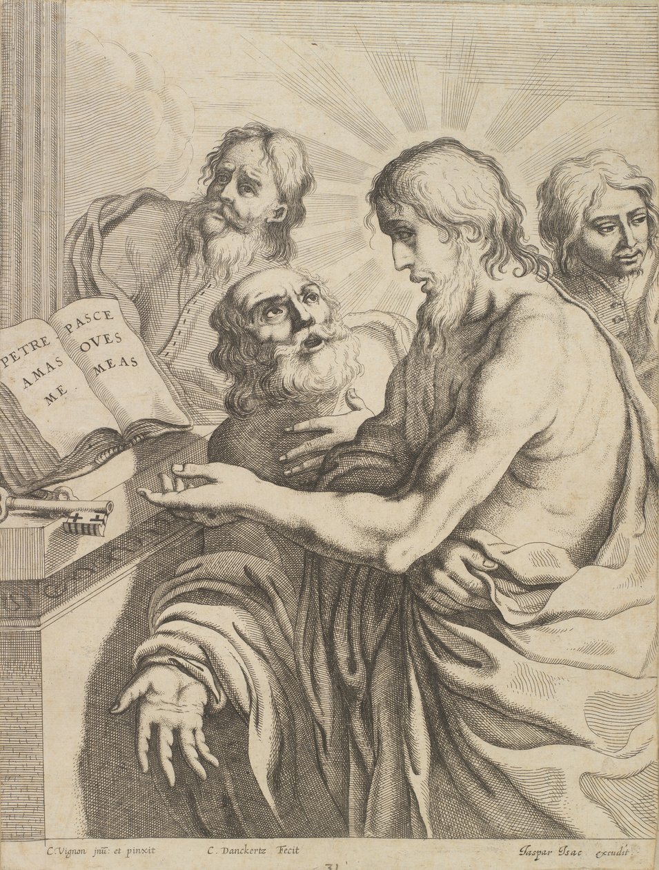 基督赠送彼得的钥匙 作者 Cornelis I Danckerts