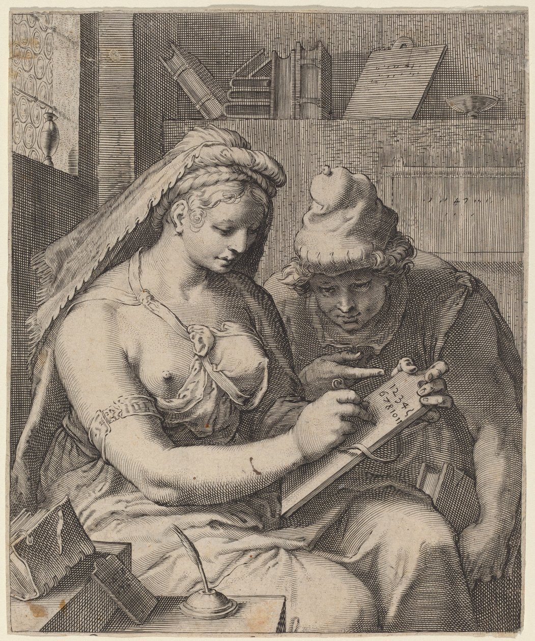 运算 作者 Cornelis Jacobsz Drebbel，根据 Hendrik Goltzius