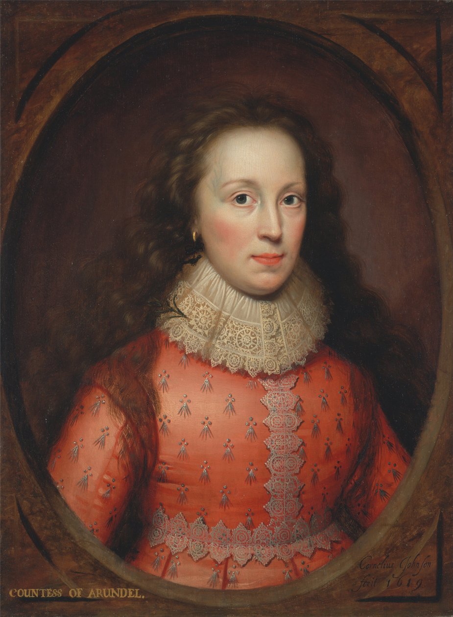 Alethea Howard，第十三男爵夫人Furnivall，阿伦德尔伯爵夫人1585-1654，女星Alethea Talbot，1619年 作者 科尼利斯·扬森斯·范·科伦