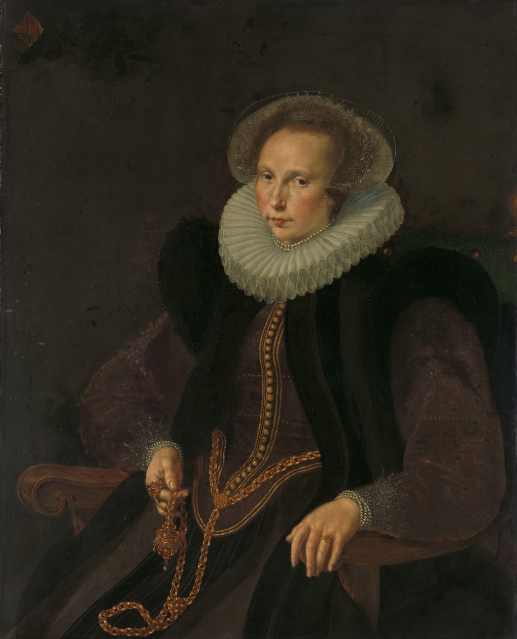 Griete Jacobsdr van Rhijn（1585-1652 年），Jacob Cornelisz Banjaert（又名 van Neck）之妻 作者 科内利斯凯特尔