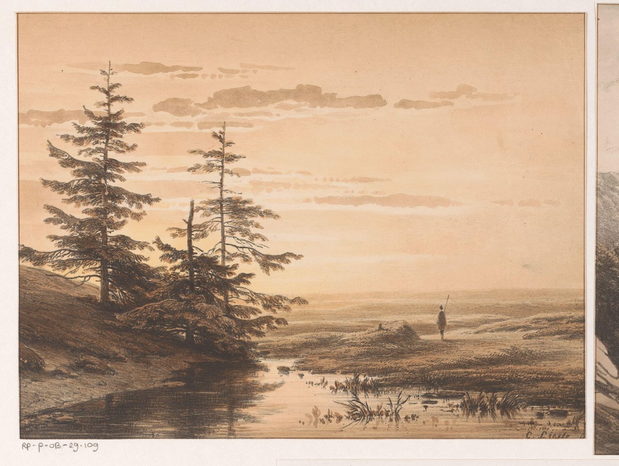 风景与日落 日落 作者 科尼利斯·里斯特（Cornelis Lieste）
