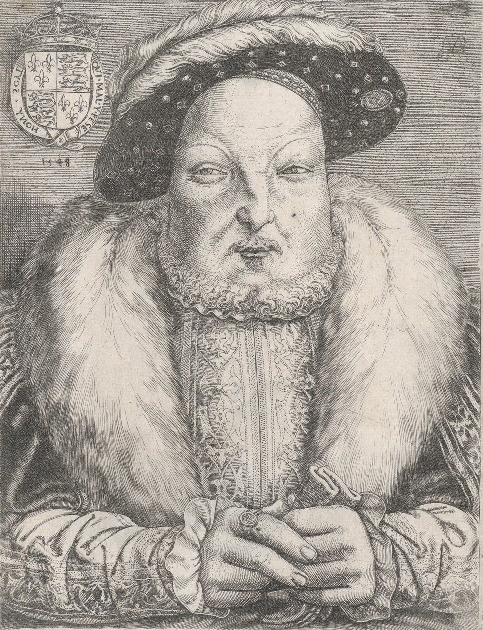 亨利八世的画像，约1547年。 作者 Cornelis Massys