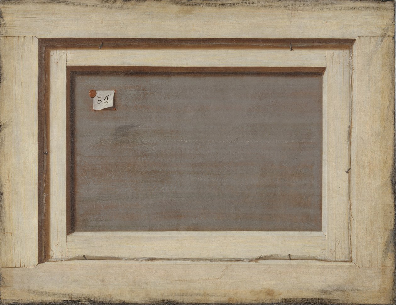 特伦佩卢埃（Trompe loeil）。有框画的反面，1668-1672年 作者 Cornelis Norbertus Gijsbrechts