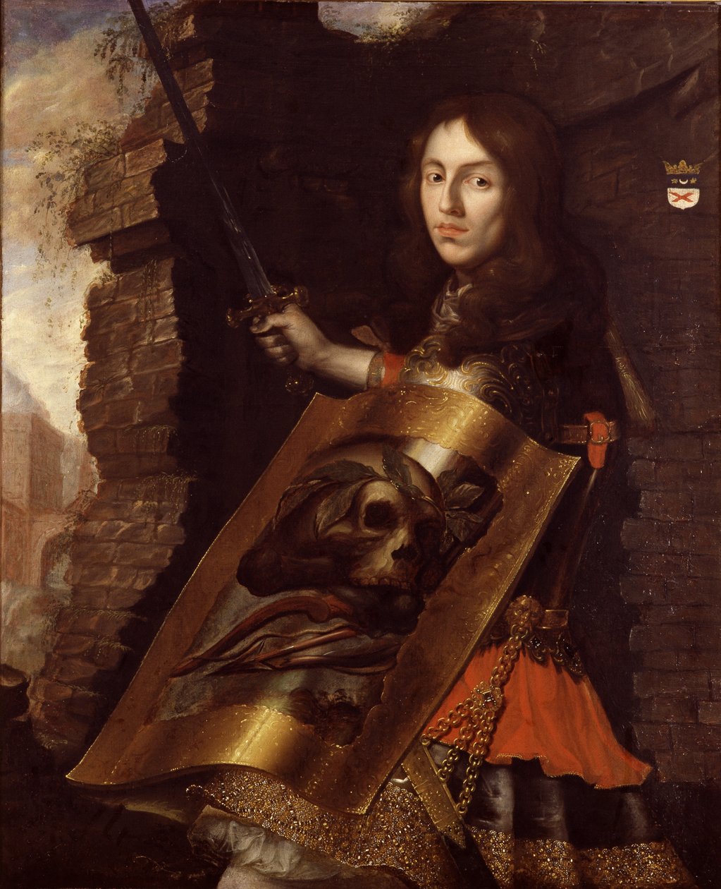 庞图斯·弗雷德里克·德拉加迪伯爵 (1630-1692) 的肖像，由科内利斯 (Cornelis) 皮科莱 (1626-1679) 创作。 布面油画 作者 Cornelis Picolet