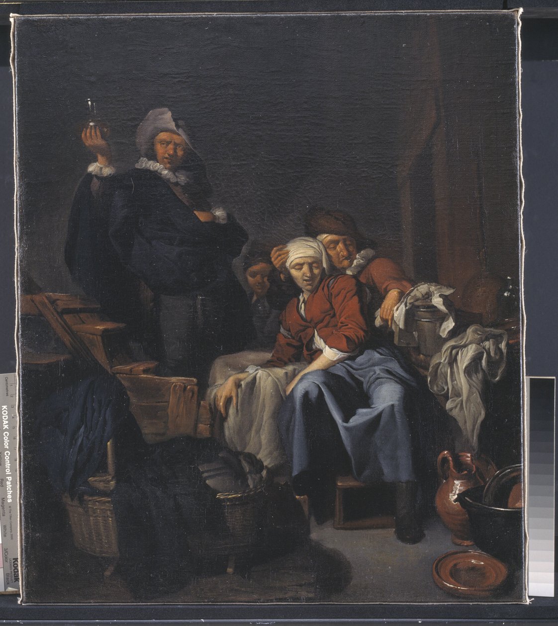 一个生病的农妇 作者 Cornelis Pietersz Bega