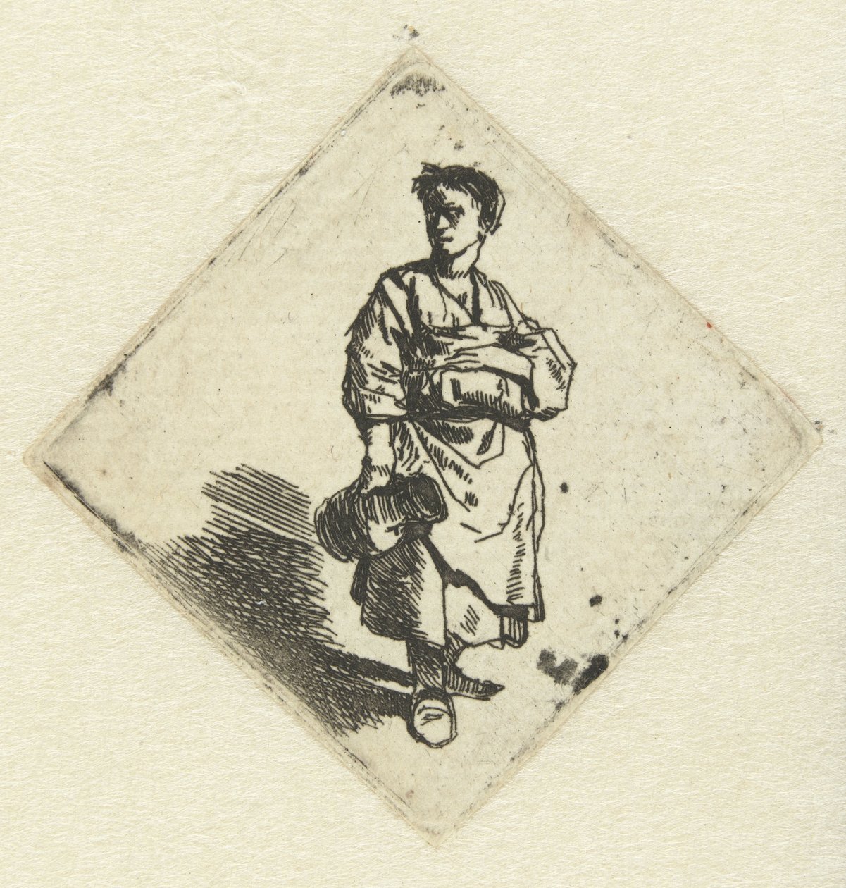 右手持壶的站立女子 作者 Cornelis Pietersz。贝加