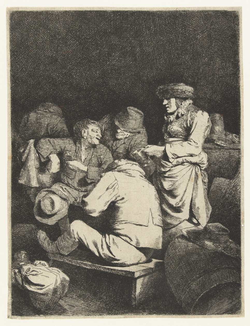 旅店的女主人和同伴 作者 Cornelis Pietersz。贝加
