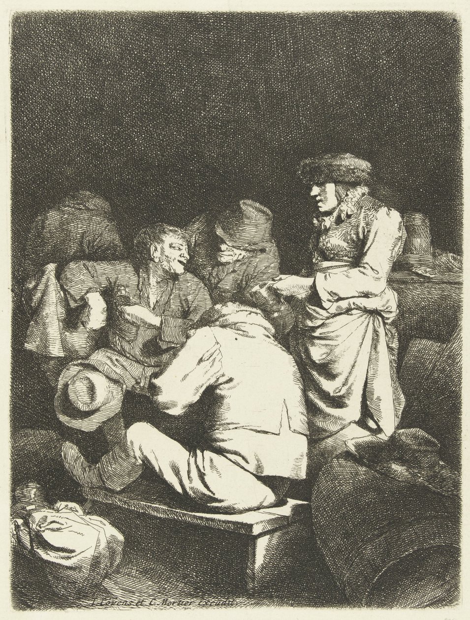 客栈的老板娘和公司 作者 Cornelis Pietersz。贝加