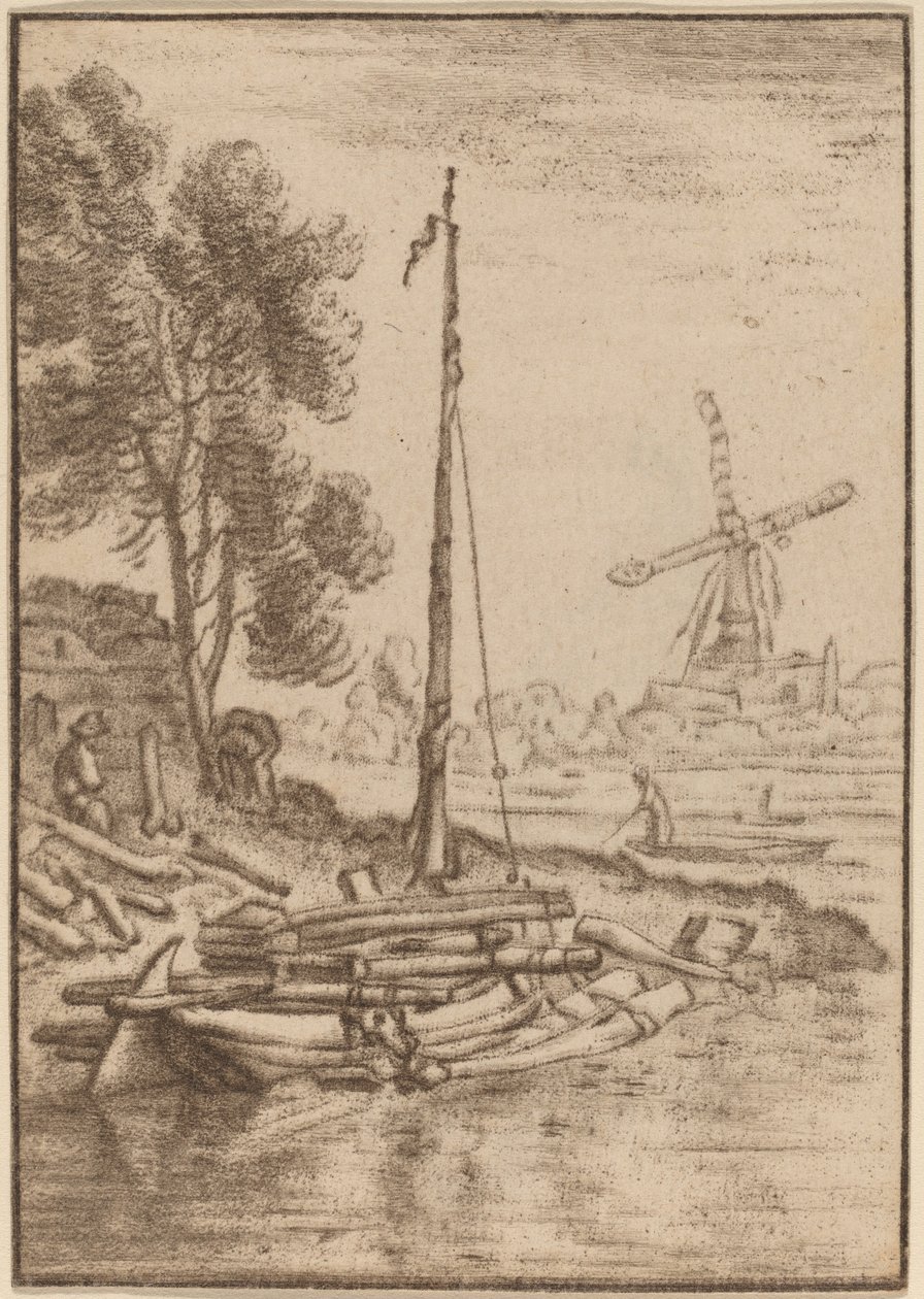 Winding River，1761年，1765年出版。 作者 科内利斯·普洛斯·范·阿姆斯特尔
