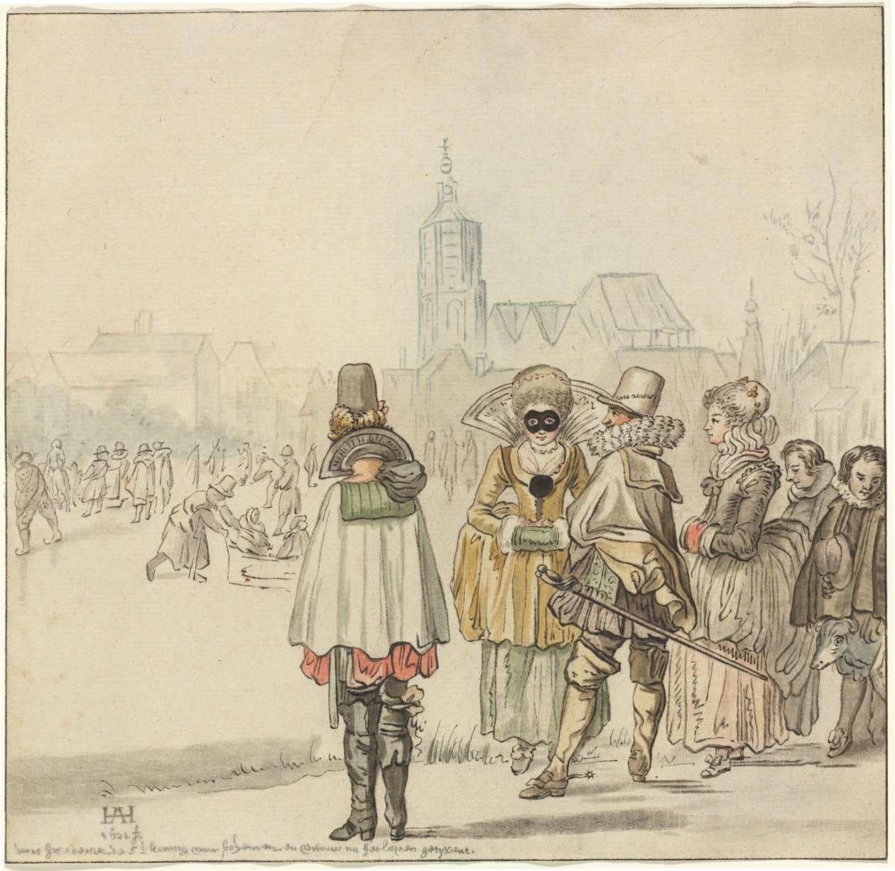 冰上的冬日之王 作者 Cornelis Ploos van Amstel 在 Hendrick Avercamp 之后