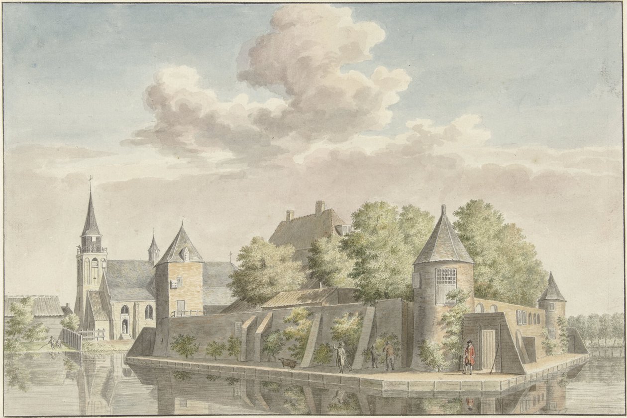 Hof van Putten 和 Geervliet 教堂 作者 科内利斯·普朗克（可能）
