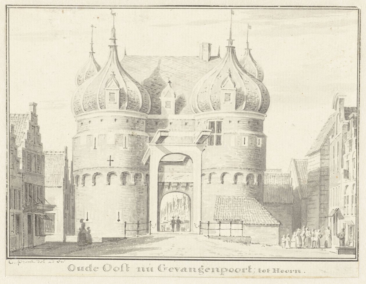 霍恩（Hoorn）古老的奥斯特港（Oosterpoort）或格万根港（Gevangenpoort 作者 科内利斯·普龙克