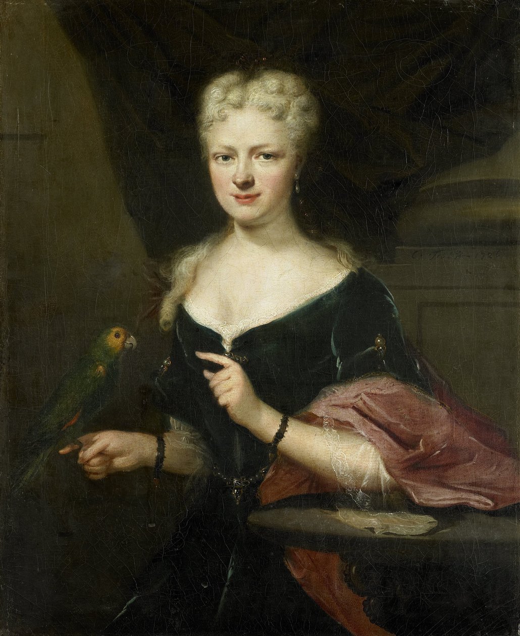 玛丽亚-马格达莱纳-斯塔文尼斯（Maria Magdalena Stavenisse）肖像，埃尔克尔泽的雅各布-德-维特（Jacob de Witte of Elkerzee）之妻，泽里克泽议员 作者 Cornelis Troost