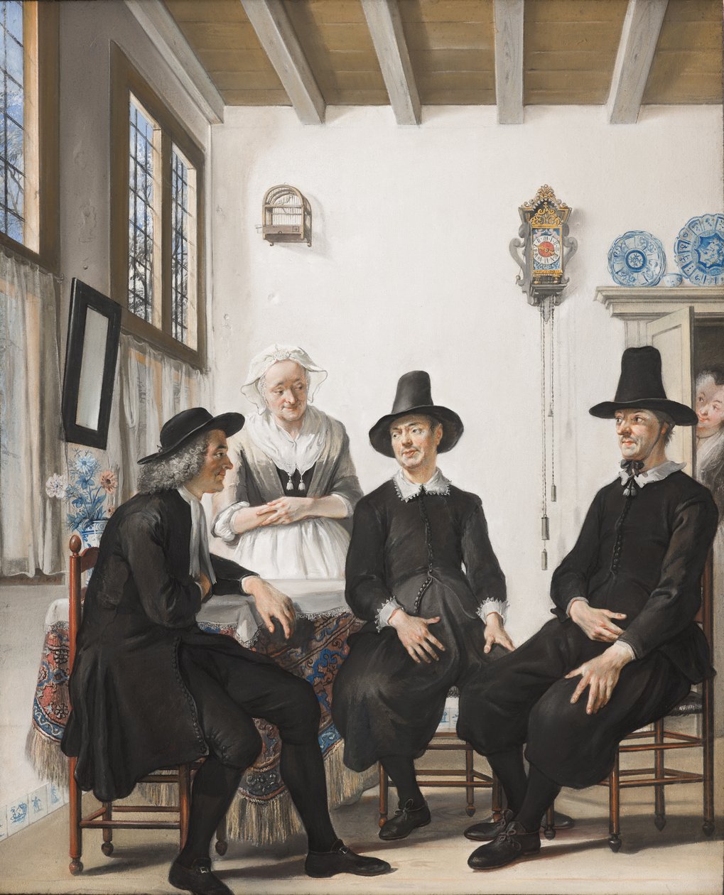 萨尔特·简斯（Saartje Jans）被要求结婚，1738年 作者 Cornelis Troost