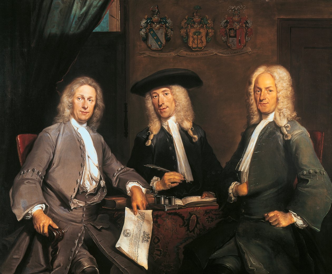 阿姆斯特丹外科医生协会的三位理事 作者 Cornelis Troost